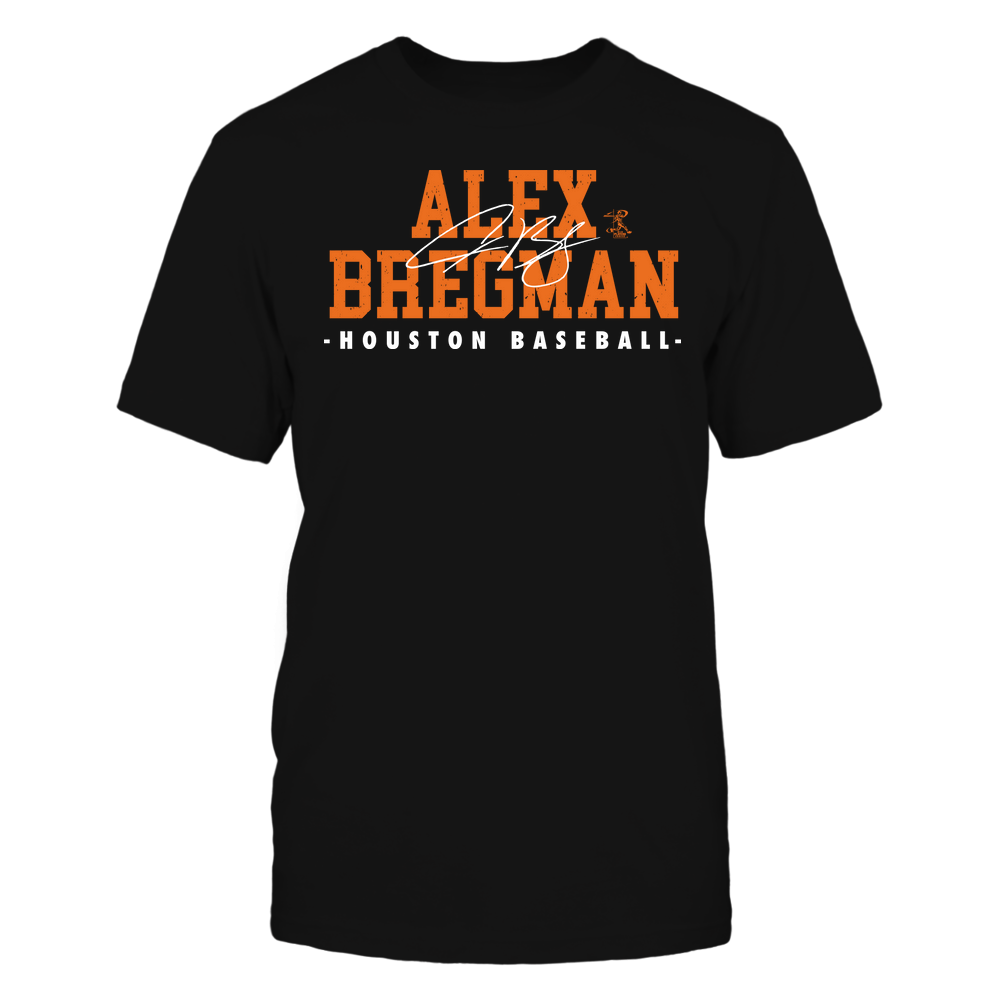 Heart Jersey Number - Alex Bregman Tee | Houston Baseball | mlbpa | Ballpark MVP Unisex Basic Tee / Black / L