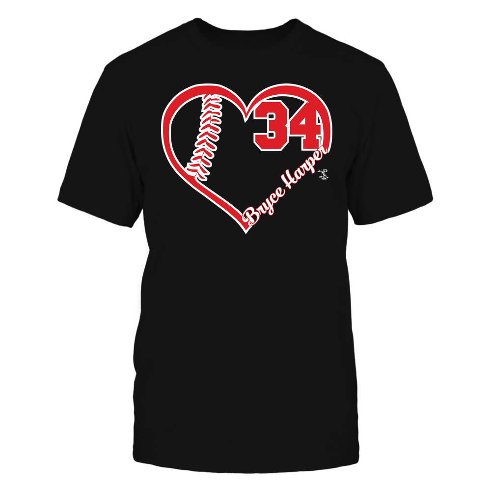 Heart Player - Bryce Harper Shirt | Washington Major League Baseball | Ballpark MVP | mlbpa Unisex Basic Tee / Black / M