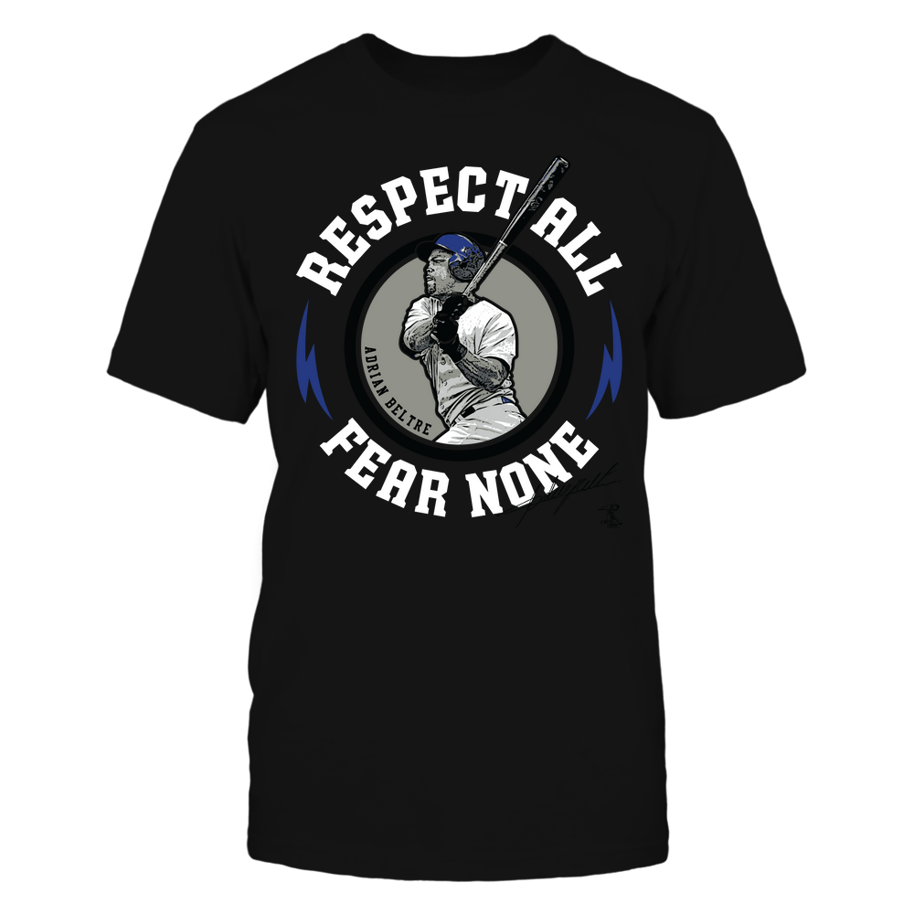 Respect All Fear None - Adrian Beltre Tee | Los Angeles D Baseball | MLBPA | Ballpark MVP