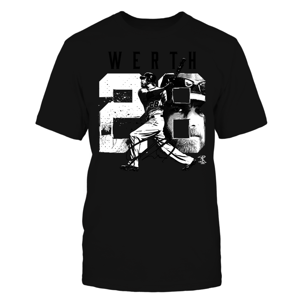 Player Number - Jayson Werth T-Shirt | Washington Pro Baseball | Ballpark MVP | mlbpa Unisex Basic Tee / Black / XL