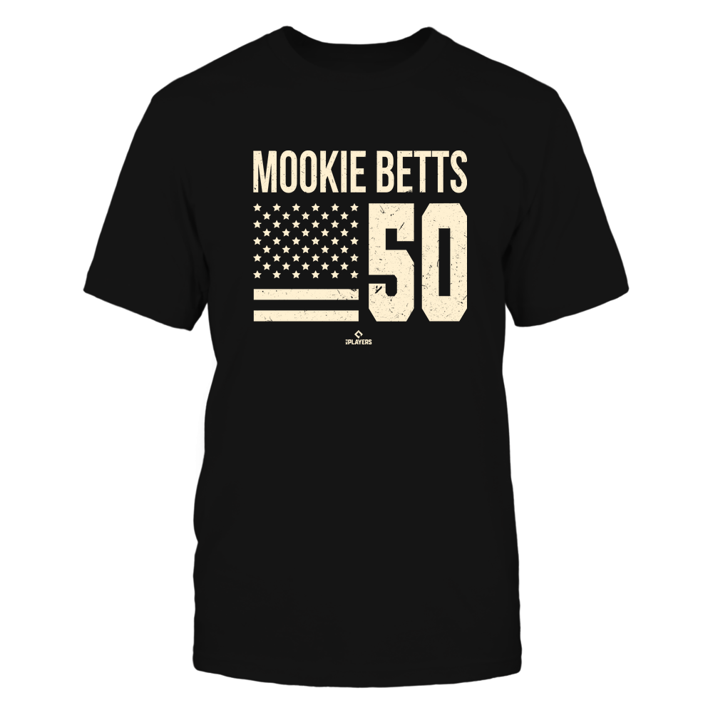 Vintage Flag - Mookie Betts Tee | Los Angeles D Baseball | MLBPA | Ballpark MVP