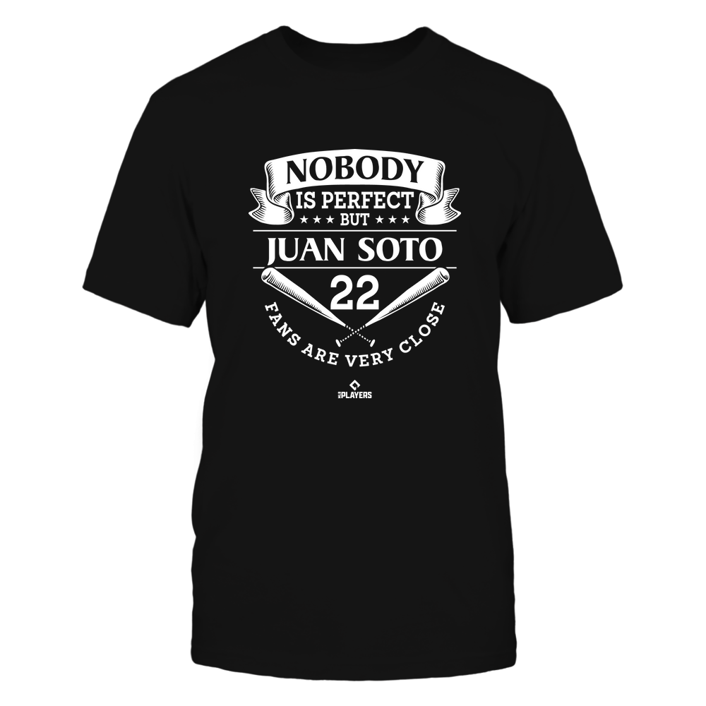Nobody Is Perfect - Juan Soto Shirt | Washington Professional Baseball | Ballpark MVP | MLBPA