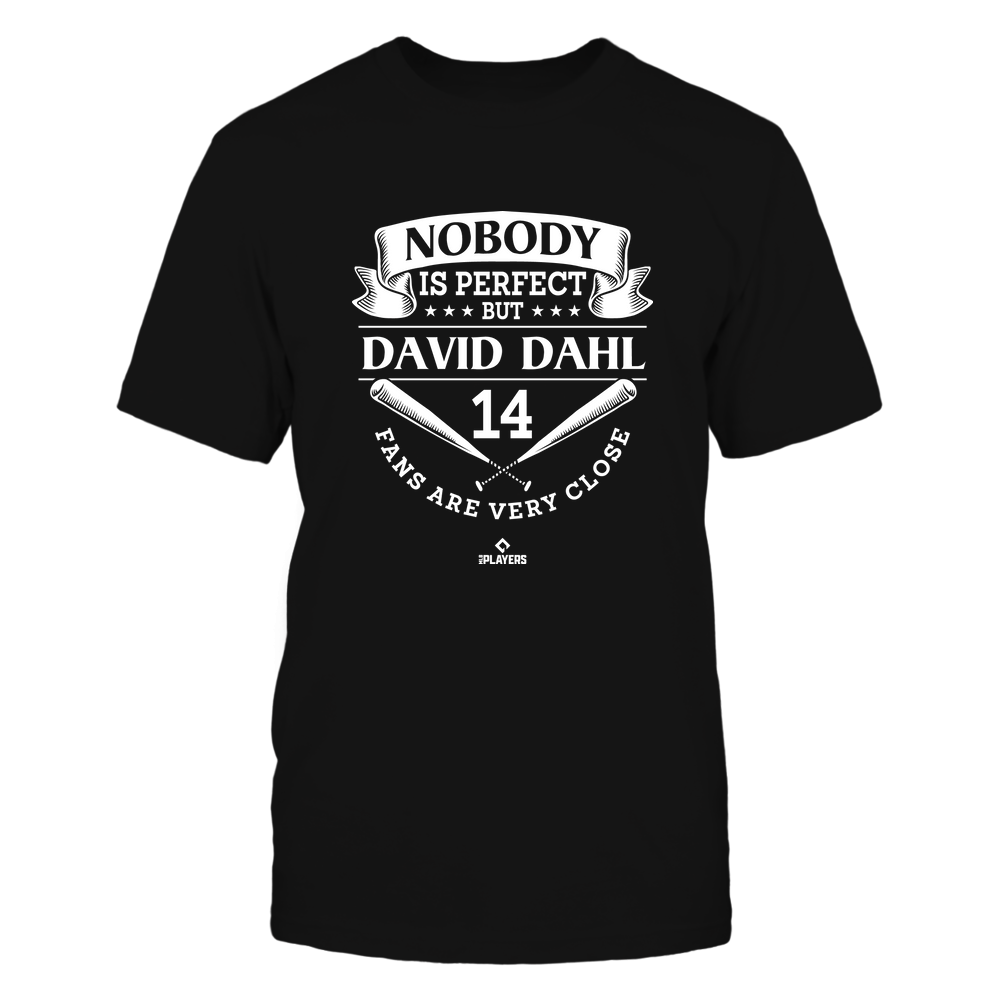 Nobody Is Perfect - David Dahl T-Shirt | Texas Pro Baseball Team | Ballpark MVP | MLBPA