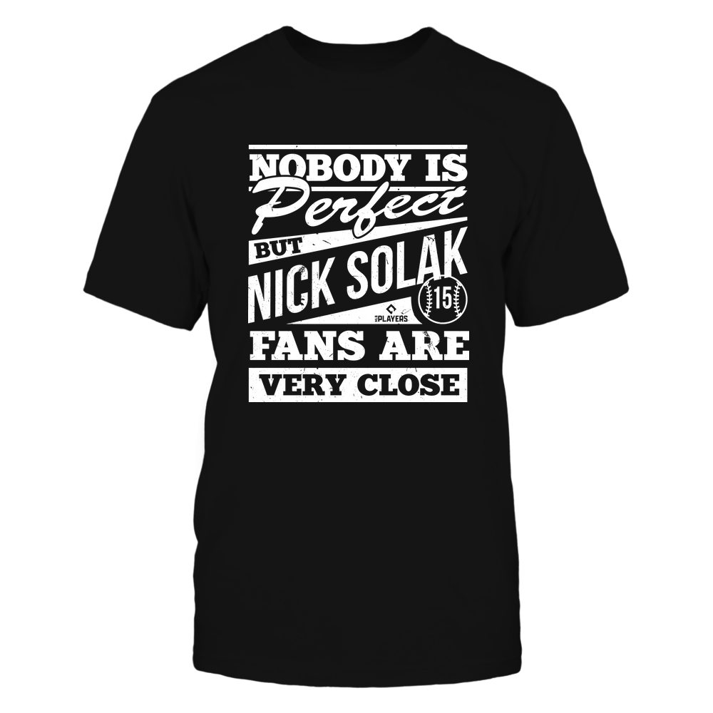 Nobody Is Perfect - Nick Solak Tee | Texas Baseball | Ballpark MVP | MLBPA