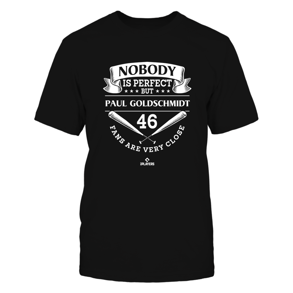 Nobody Is Perfect - Paul Goldschmidt T-Shirt | St. Louis Major League Baseball Team | MLBPA | Ballpark MVP