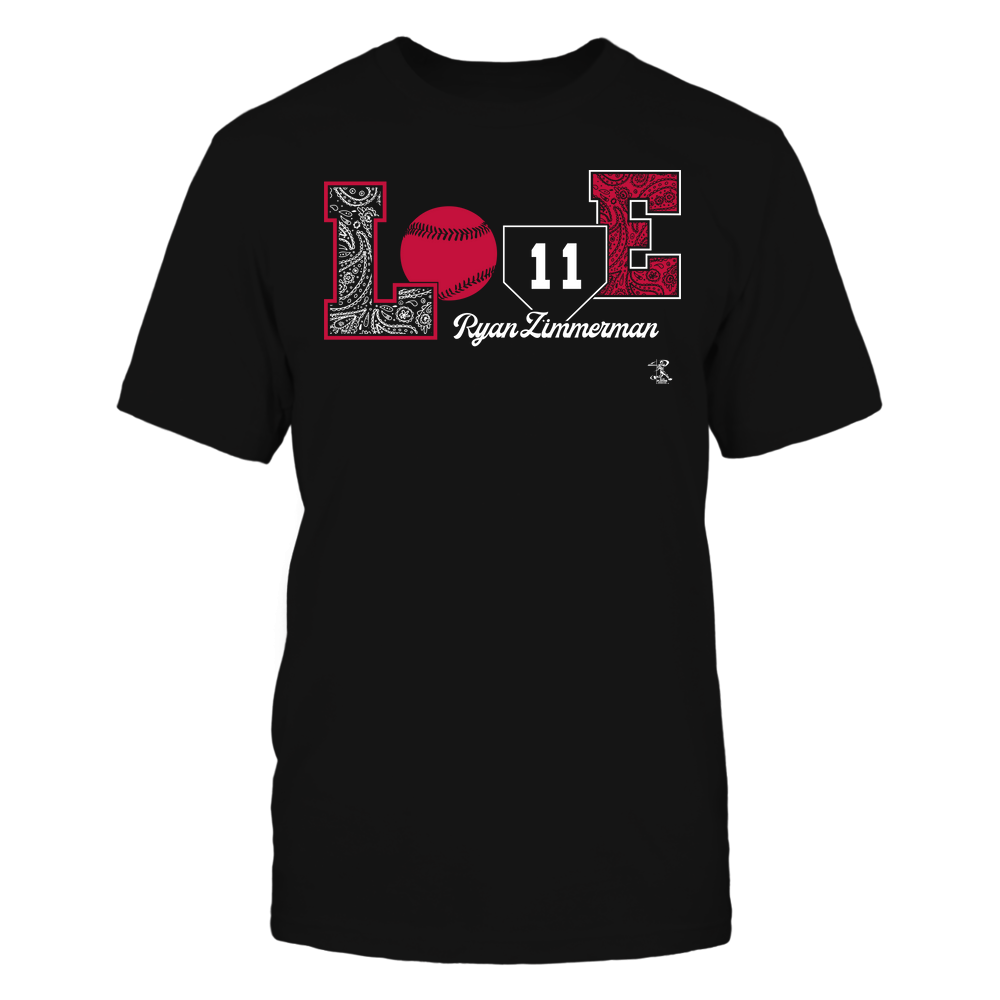 Love Player - Ryan Zimmerman T-Shirt | Washington Pro Baseball | Ballpark MVP | MLBPA