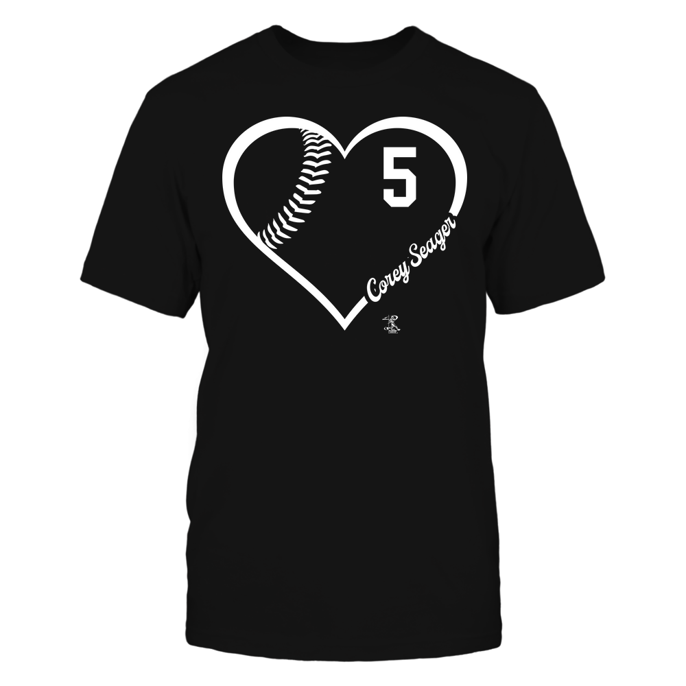 Heart Jersey Number - Corey Seager Shirt | Los Angeles D Major League Baseball | Ballpark MVP | MLBPA