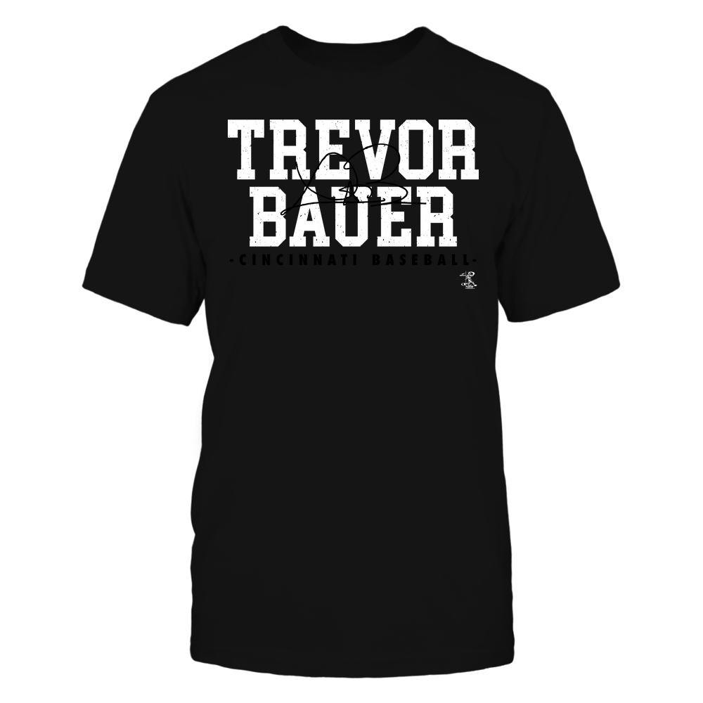 Signature - Trevor Bauer T-Shirt | Cincinnati Pro Baseball | Ballpark MVP | MLBPA