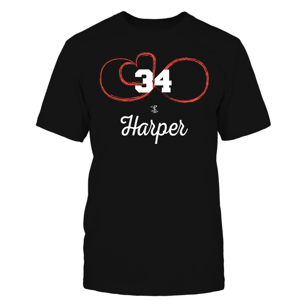 Infinite Heart - Bryce Harper T-Shirt | Washington Pro Baseball | Ballpark MVP | MLBPA