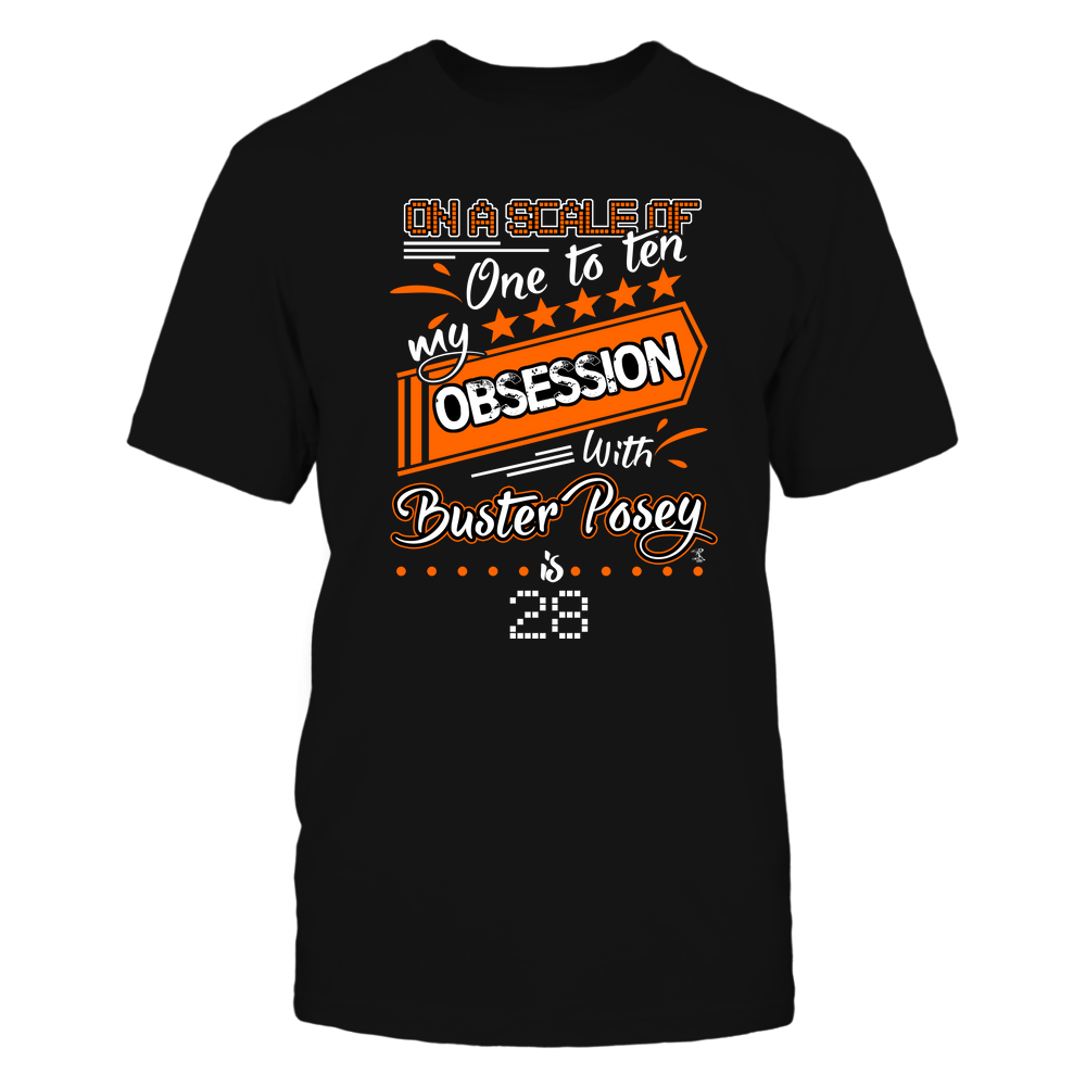 My Obsession - Buster Posey T-Shirt | San Francisco Pro Baseball | Ballpark MVP | mlbpa Unisex Basic Tee / Black / M