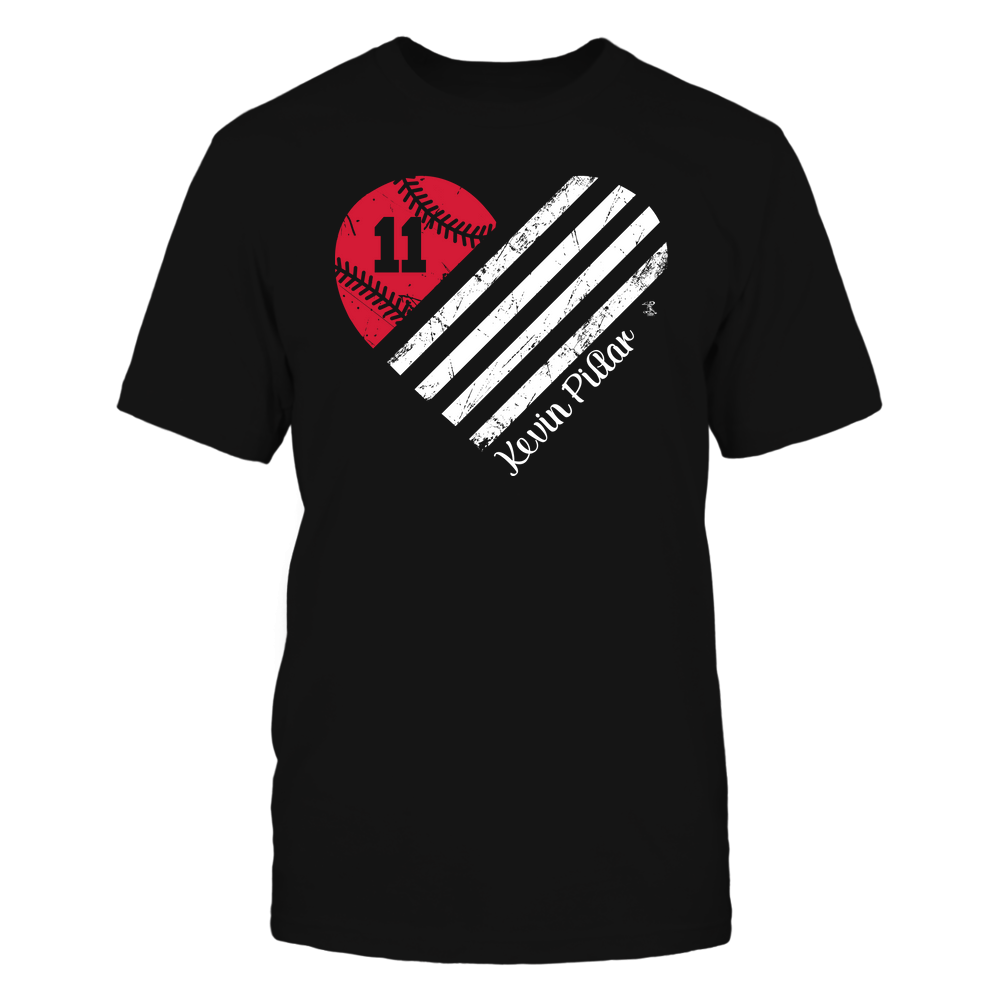 Baseball Flag Heart - Kevin Pillar Tee | Boston Baseball | MLBPA | Ballpark MVP