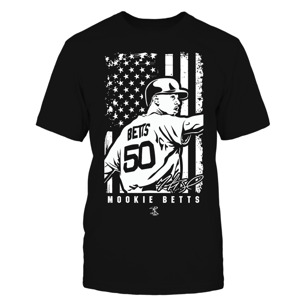 Player Illustration Flag - Mookie Betts Tee | Los Angeles D Baseball | MLBPA | Ballpark MVP