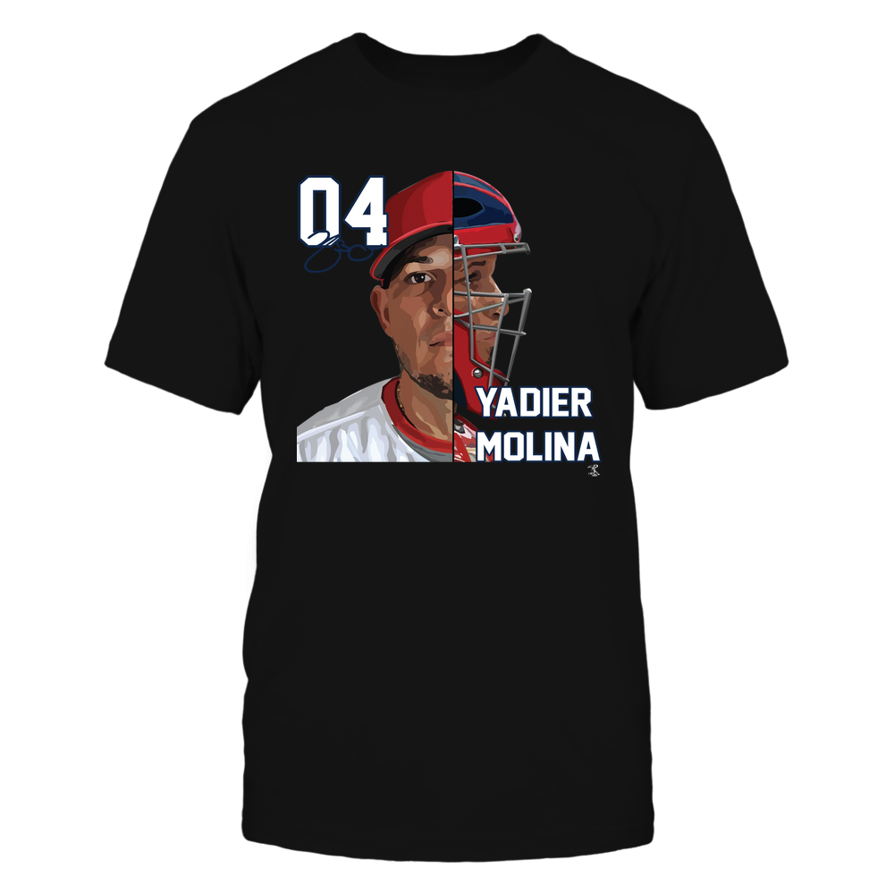 Half Face - Yadier Molina T-Shirt | St. Louis Pro Baseball | Ballpark MVP | MLBPA