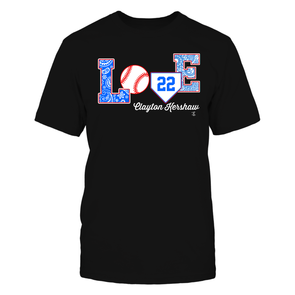 Love My Player - Clayton Kershaw T-Shirt | Los Angeles D Pro Baseball | Ballpark MVP | MLBPA