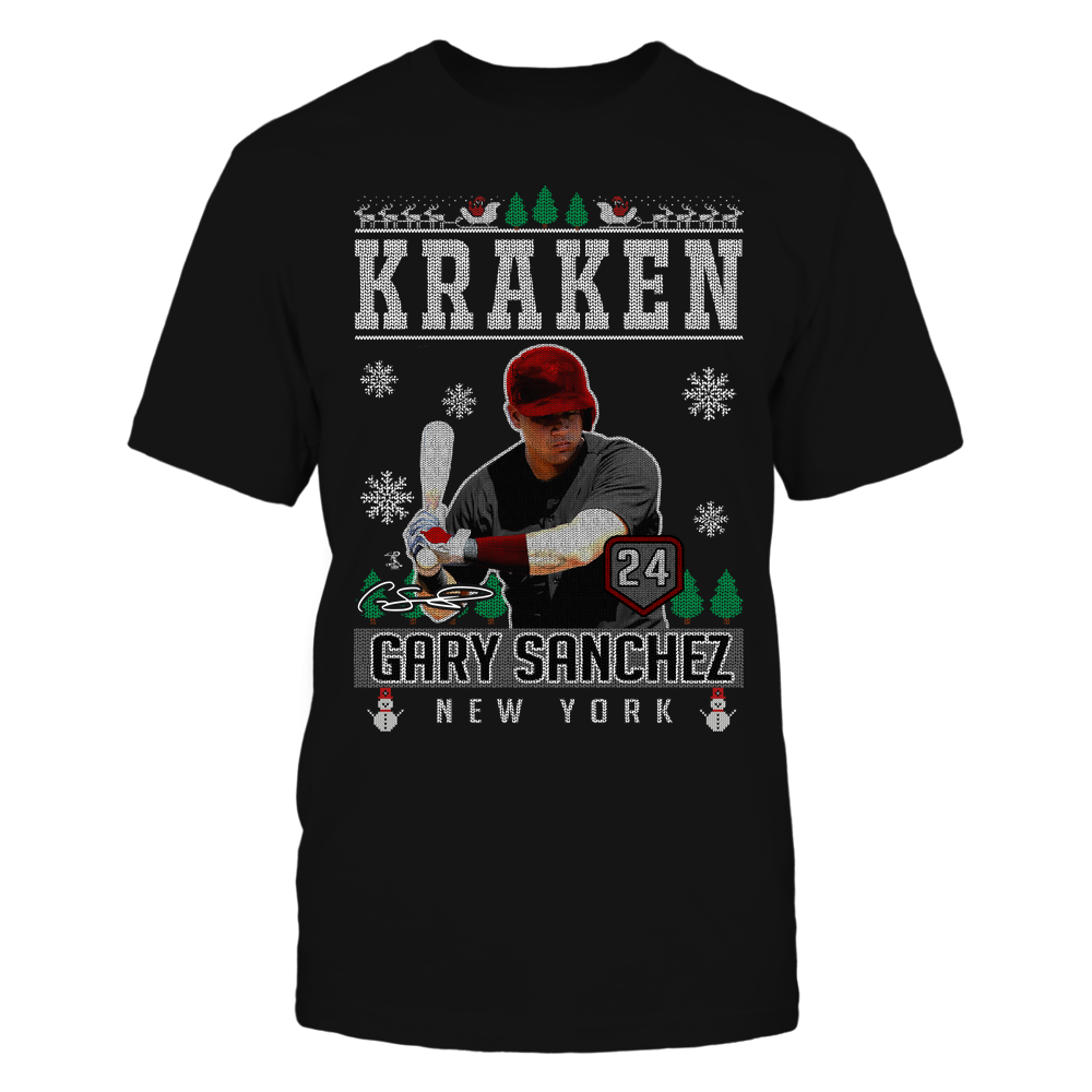 CHRISTMAS PLAYER - Gary Sanchez Tee | New York Y Baseball | MLBPA | Ballpark MVP