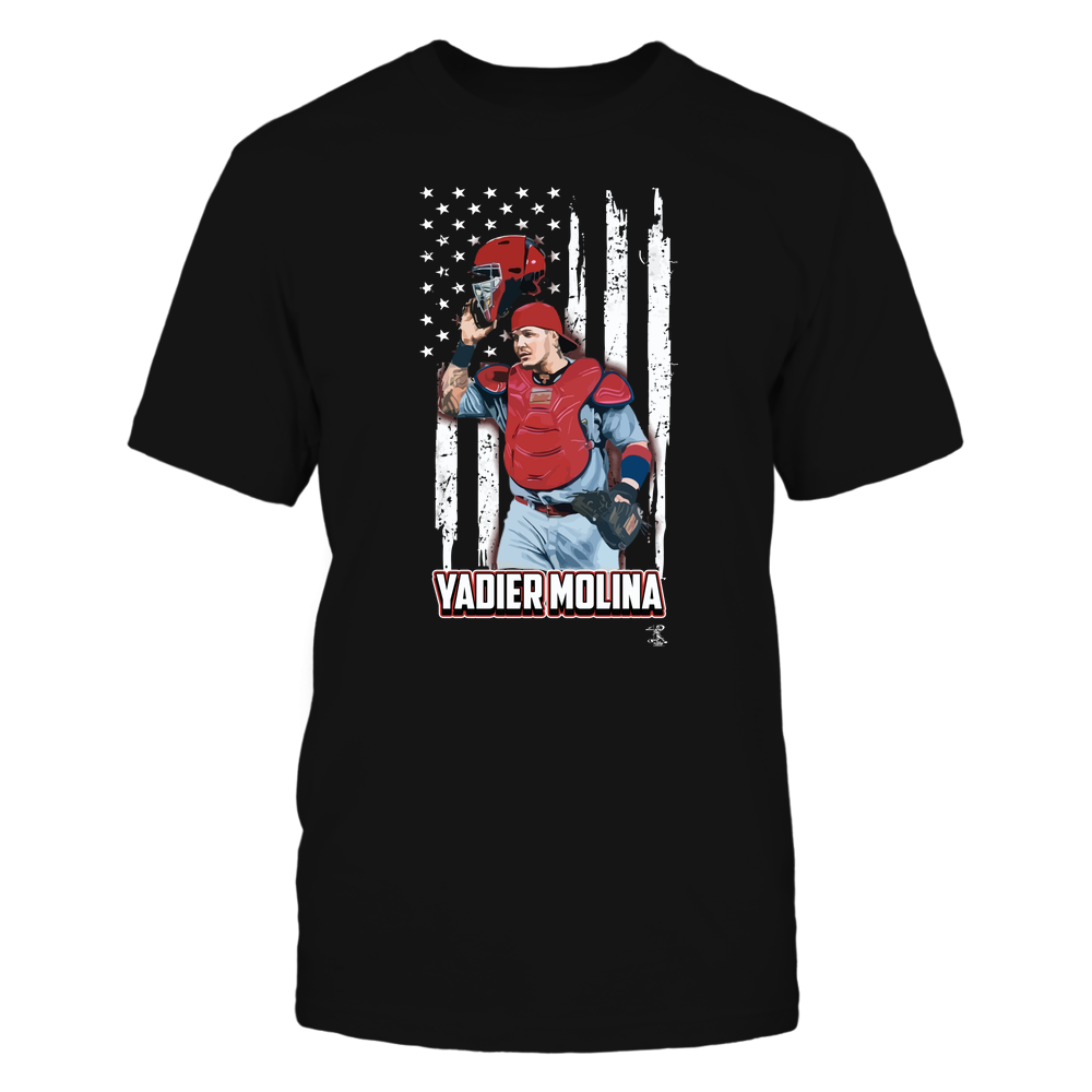 Player And Nation Flag - Yadier Molina Shirt | St. Louis Major League Baseball | Ballpark MVP | MLBPA