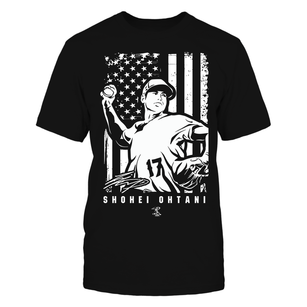 Player Illustration Flag - Shohei Ohtani Tee | Los Angeles A Baseball | MLBPA | Ballpark MVP