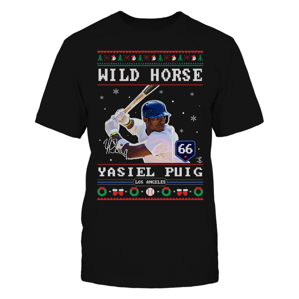 CHRISTMAS PLAYER - Yasiel Puig Shirt | Los Angeles D Major League Baseball | Ballpark MVP | MLBPA