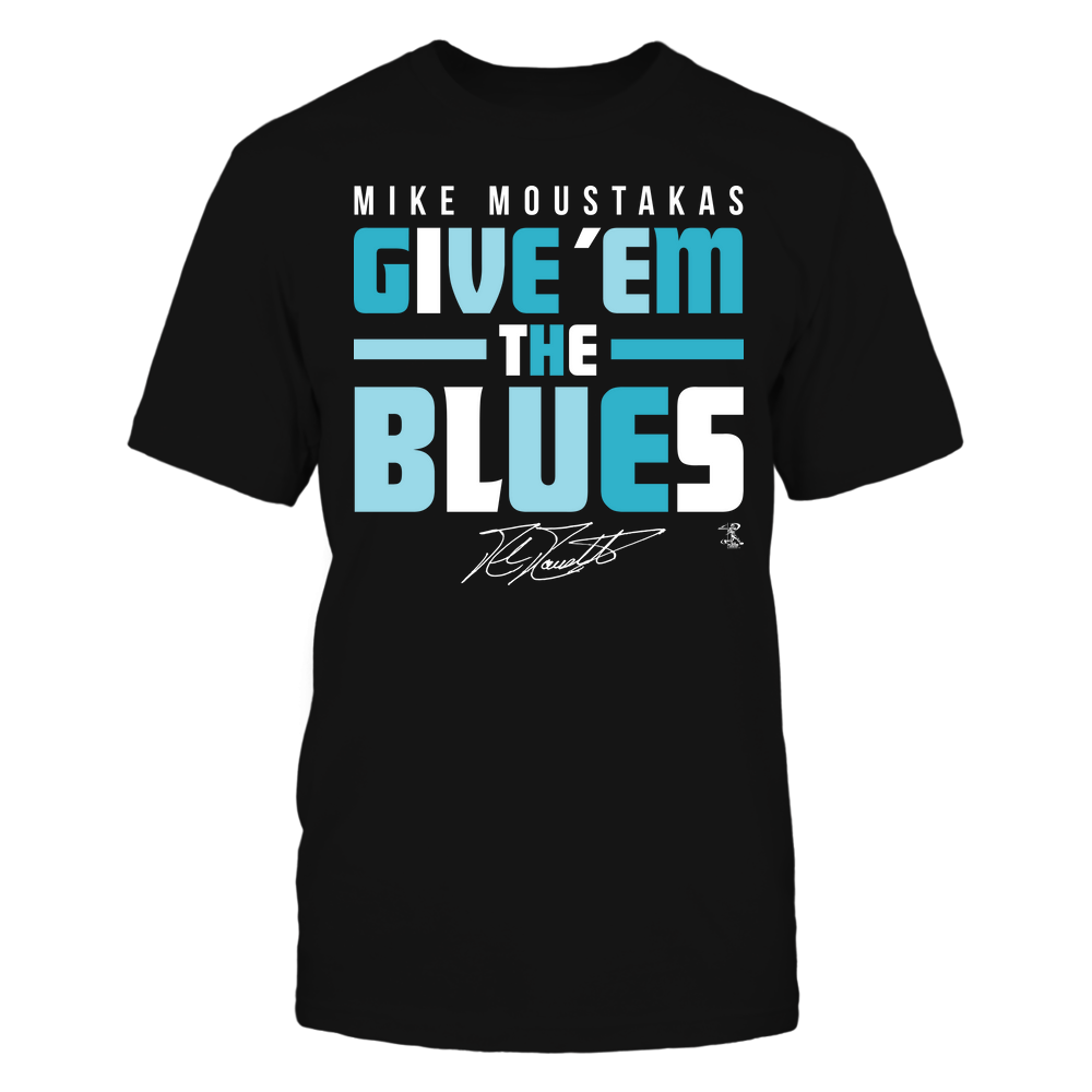 Give 'Em The Blues - Mike Moustakas Tee | Cincinnati Baseball | MLBPA | Ballpark MVP