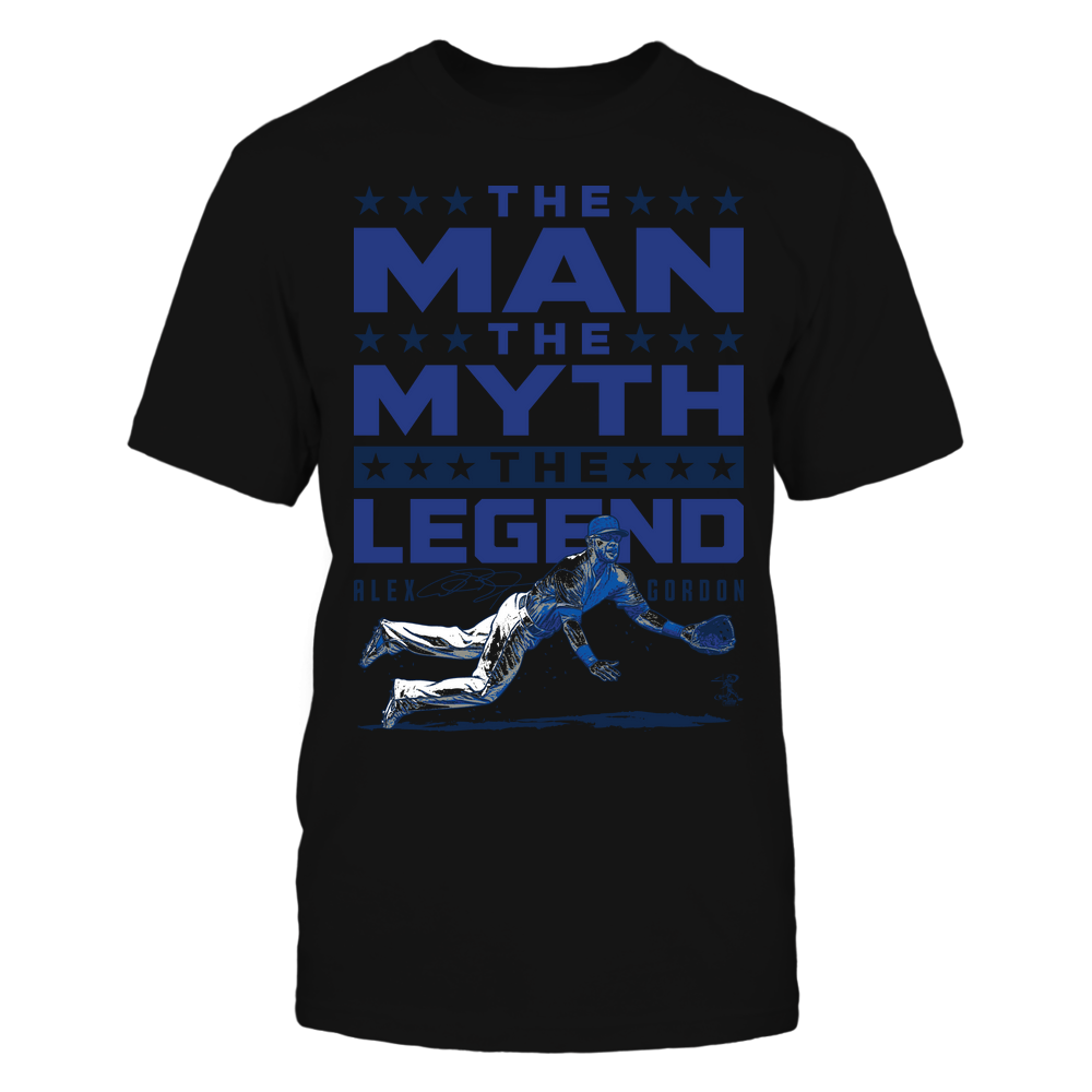 Man Myth Legend - Alex Gordon T-Shirt | Kansas Pro Baseball | Ballpark MVP | MLBPA