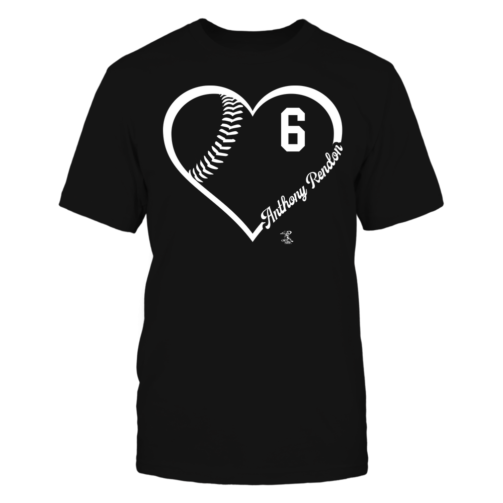 Heart Jersey Number - Anthony Rendon T-Shirt | Los Angeles A Pro Baseball | Ballpark MVP | MLBPA