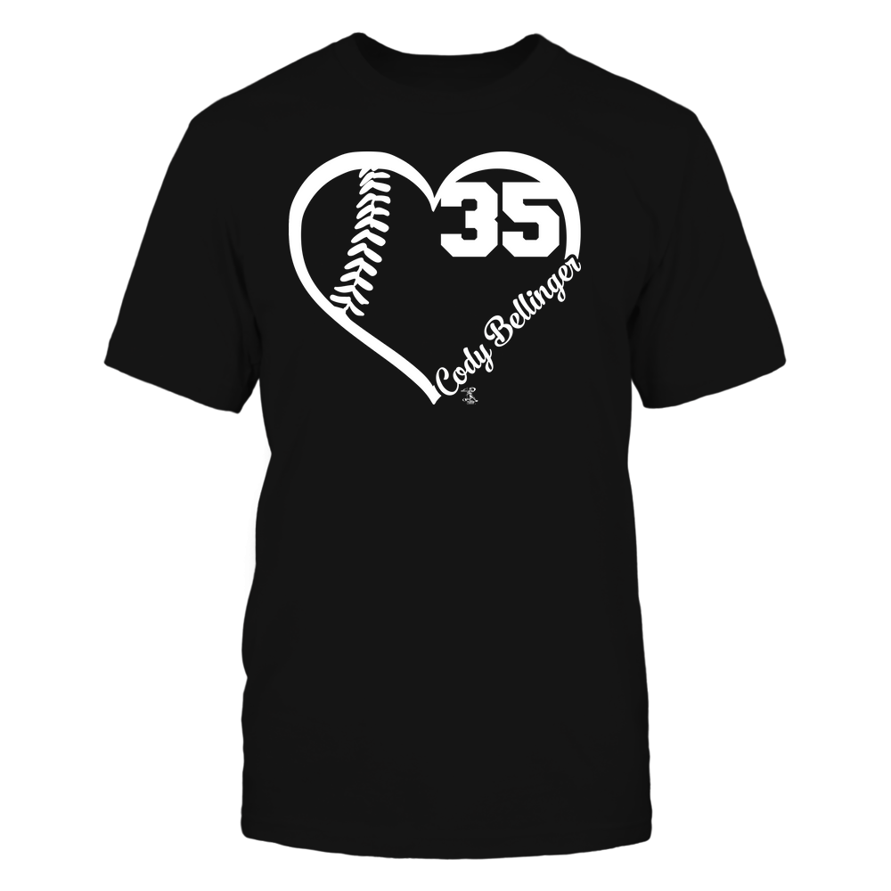 Heart Number - Cody Bellinger T-Shirt | Los Angeles D Pro Baseball | Ballpark MVP | MLBPA