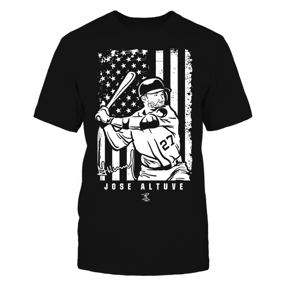 Player Illustration Flag - Jose Altuve Shirt | Houston Major League Baseball | Ballpark MVP | MLBPA