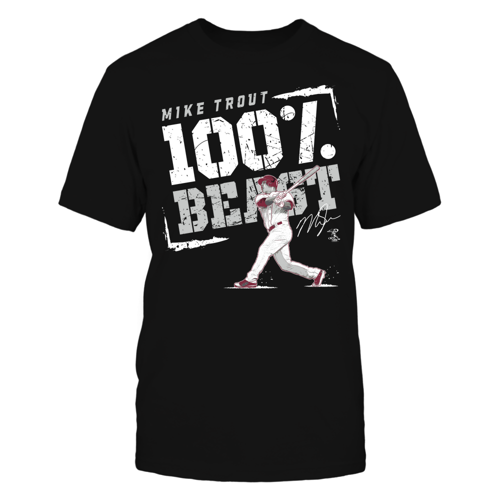 100% Beast - Mike Trout Shirt | Los Angeles A Major League Baseball | Ballpark MVP | MLBPA