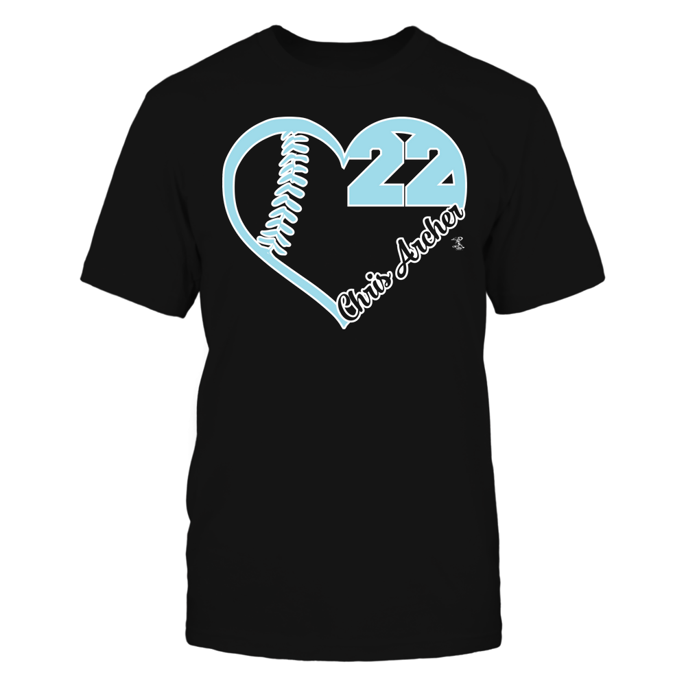 Heart Number - Chris Archer Tee | Tampa Bay Baseball | MLBPA | Ballpark MVP