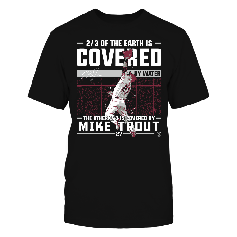 Covered By - Mike Trout T-Shirt | Los Angeles A Pro Baseball | Ballpark MVP | MLBPA