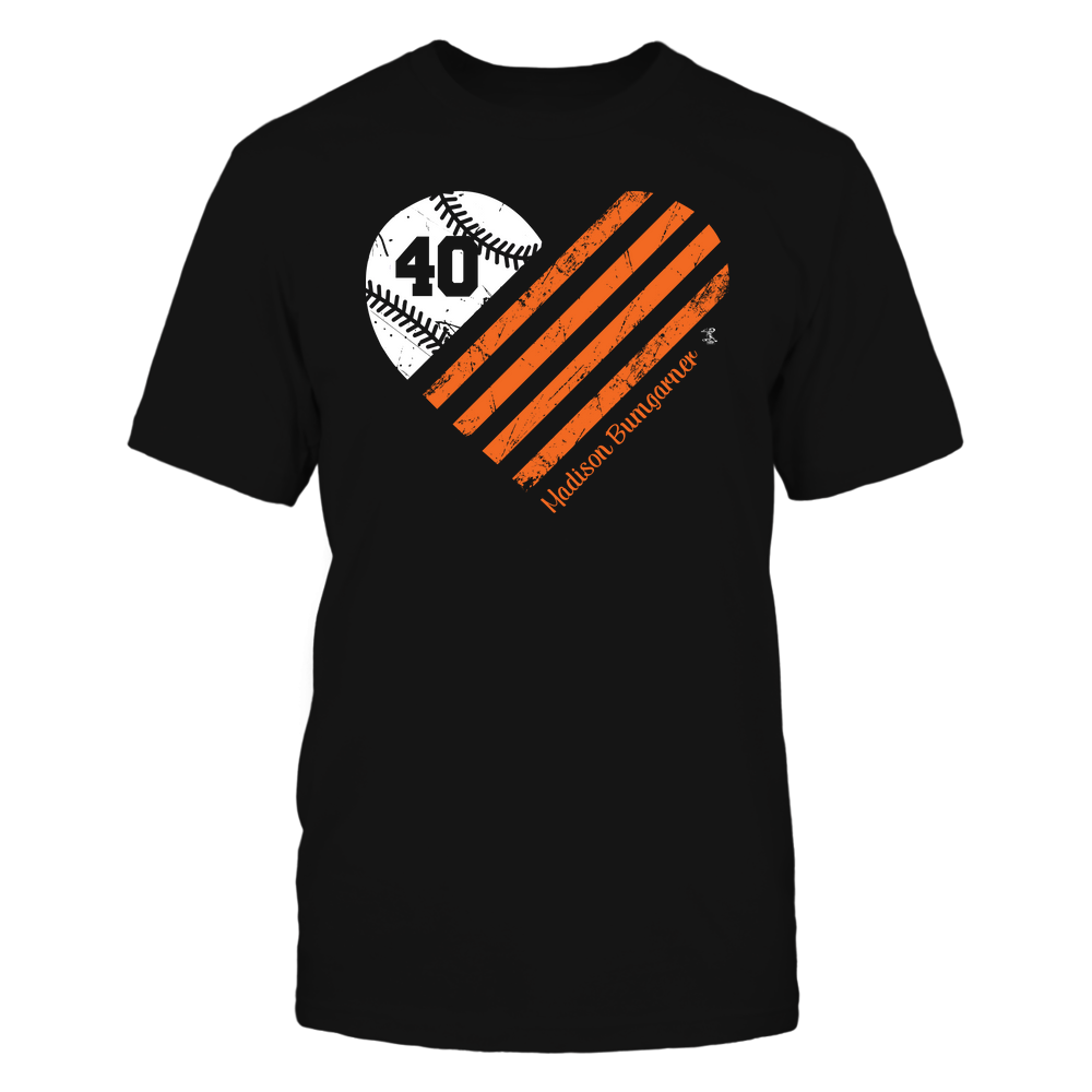 Baseball Flag Heart - Madison Bumgarner T-Shirt | Pro Baseball | Ballpark MVP | MLBPA