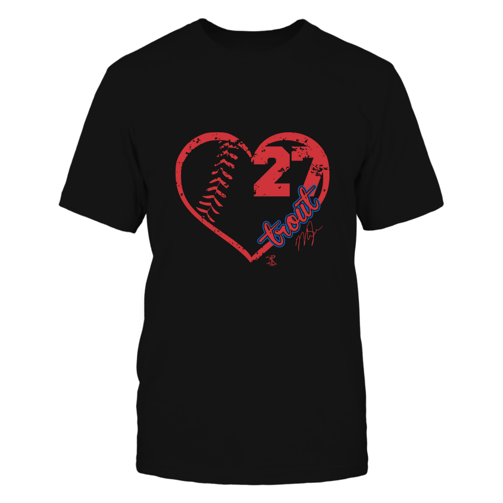 Heart Team - Mike Trout T-Shirt | Los Angeles A Pro Baseball | Ballpark MVP | MLBPA