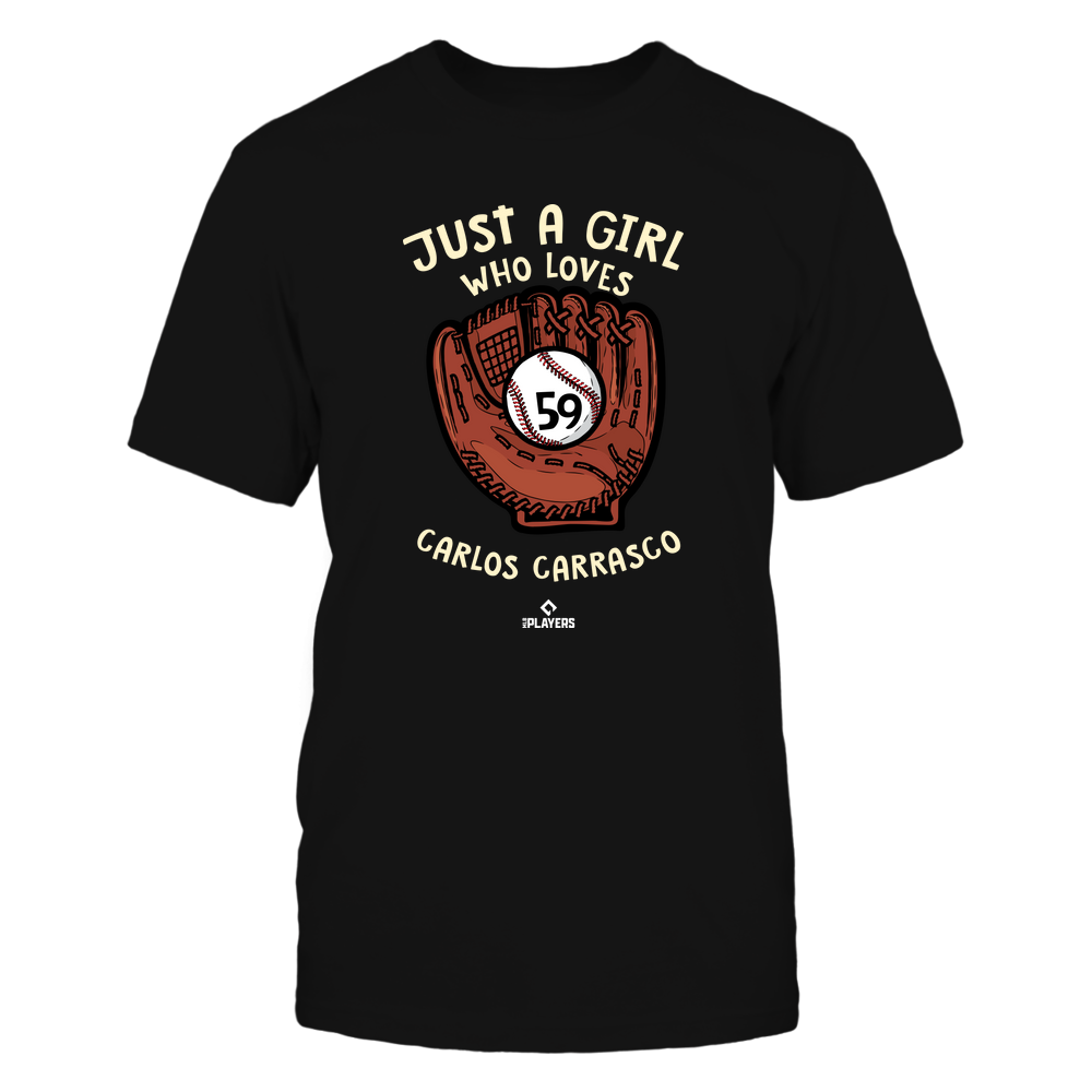 A Girl Who Loves - Carlos Carrasco T-Shirt | New York M Pro Baseball | Ballpark MVP | MLBPA