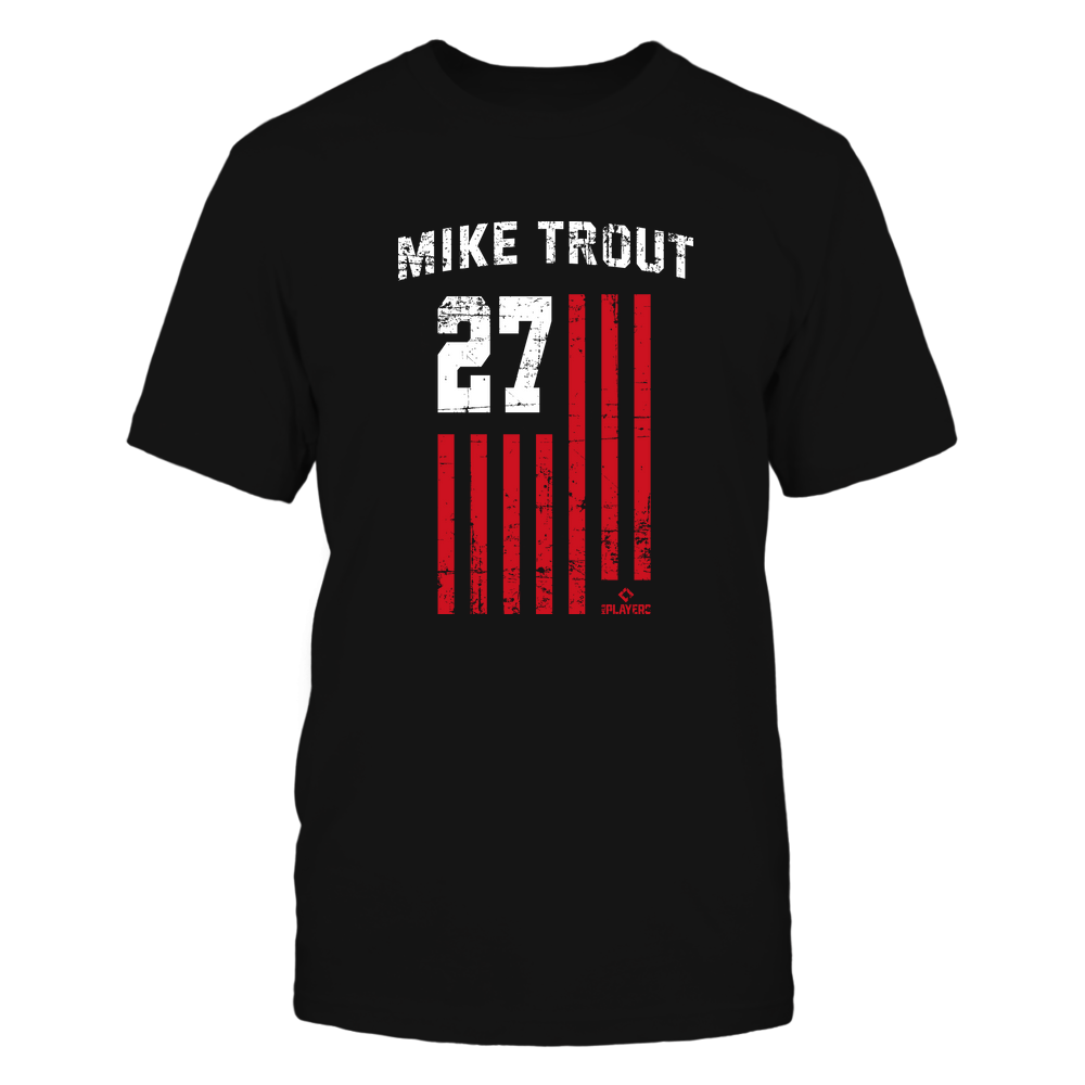 Vintage Flag - Mike Trout Tee | Los Angeles A Baseball | MLBPA | Ballpark MVP