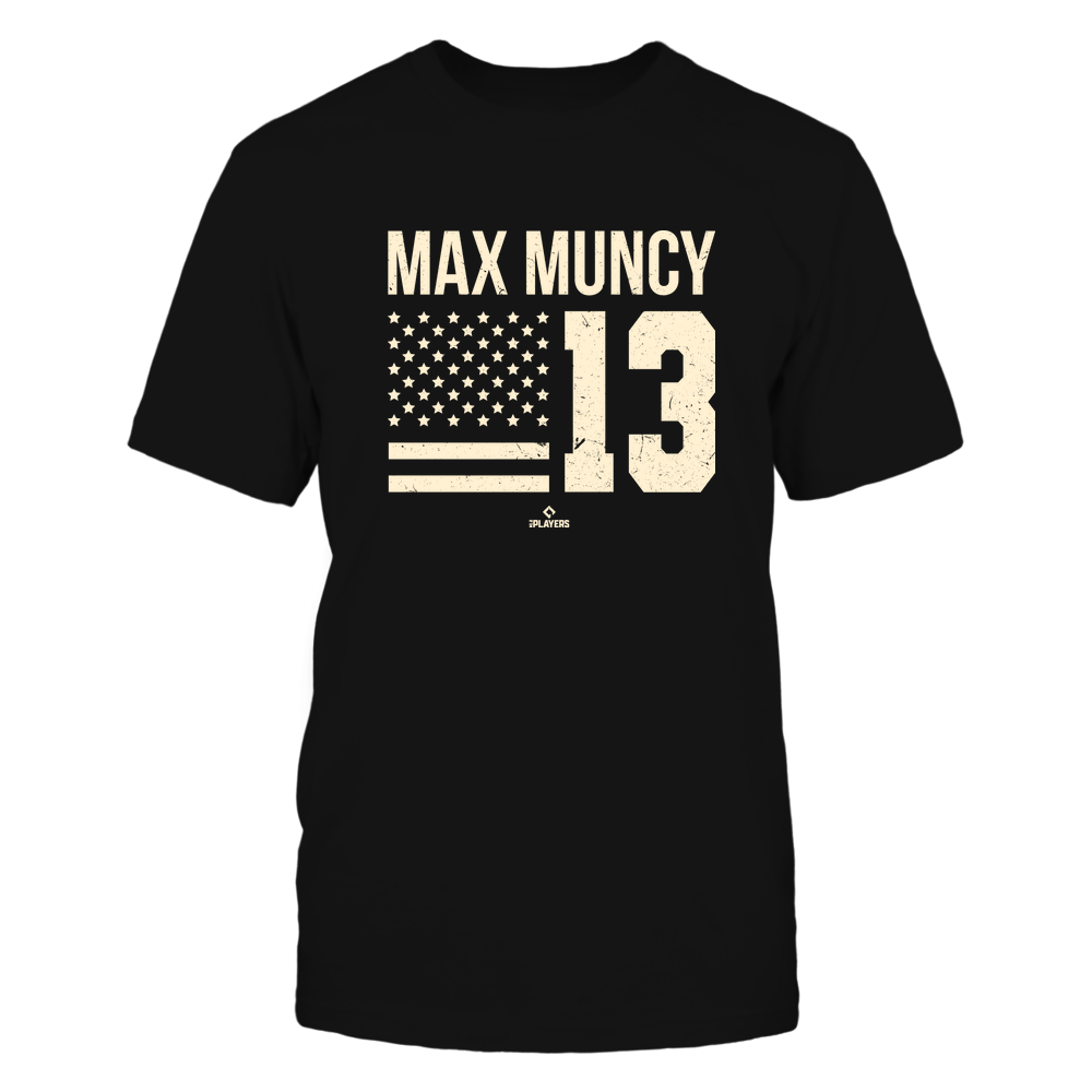 Vintage Flag - Max Muncy T-Shirt | Los Angeles D Pro Baseball | Ballpark MVP | MLBPA