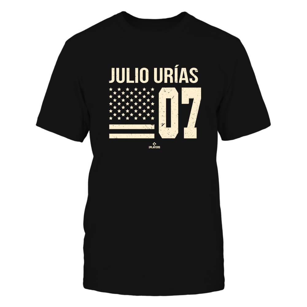 Vintage Flag - Julio Urias T-Shirt | Los Angeles D Pro Baseball | Ballpark MVP | MLBPA