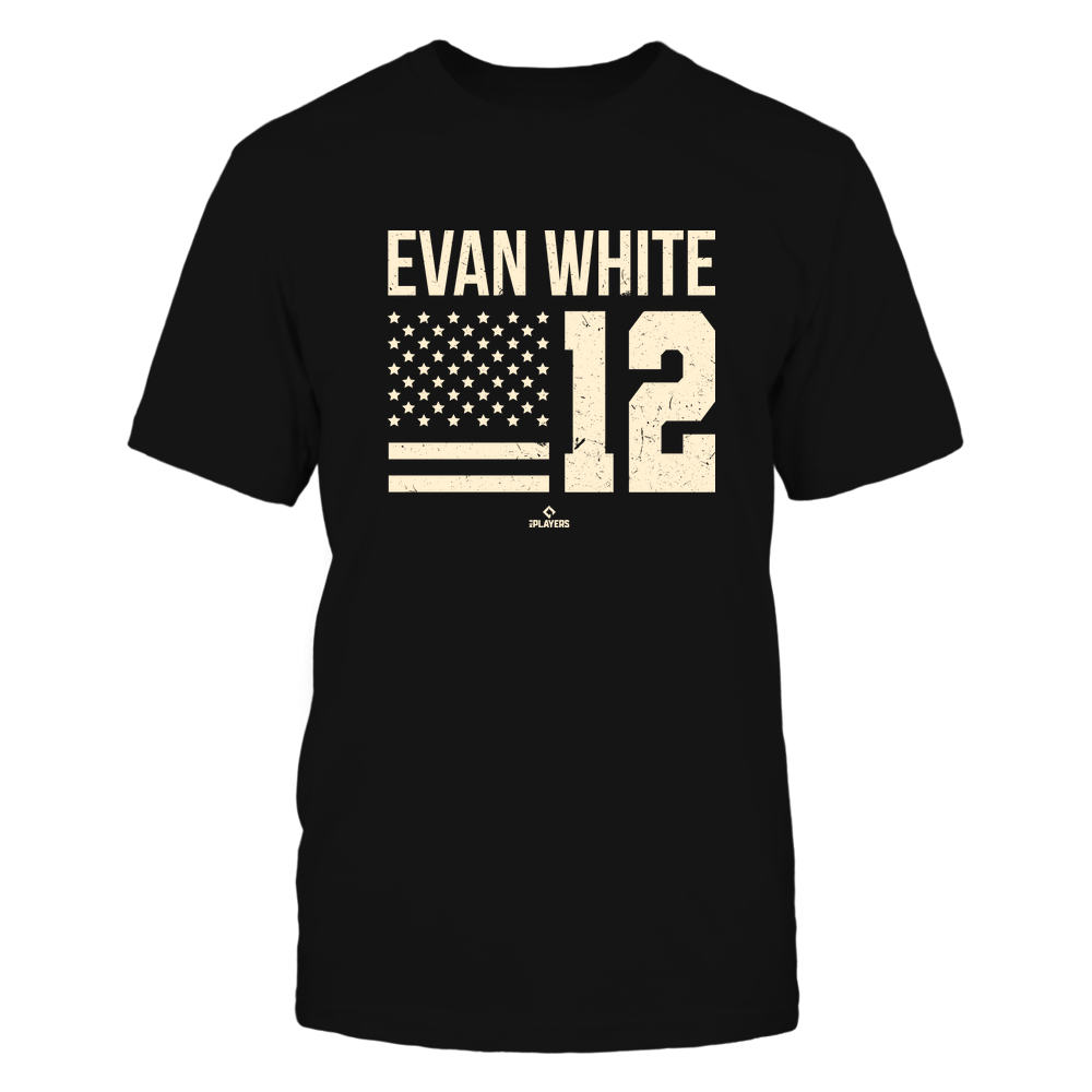 Vintage Flag - Evan White T-Shirt | Seattle Pro Baseball | Ballpark MVP | MLBPA