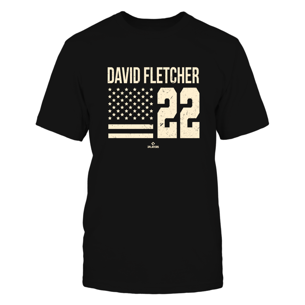 Vintage Flag - David Fletcher Tee | Los Angeles A Baseball | MLBPA | Ballpark MVP