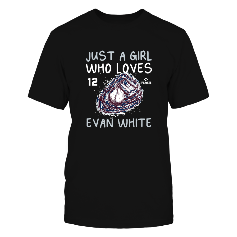 A Girl Who Loves - Evan White T-Shirt | Seattle Pro Baseball | Ballpark MVP | MLBPA