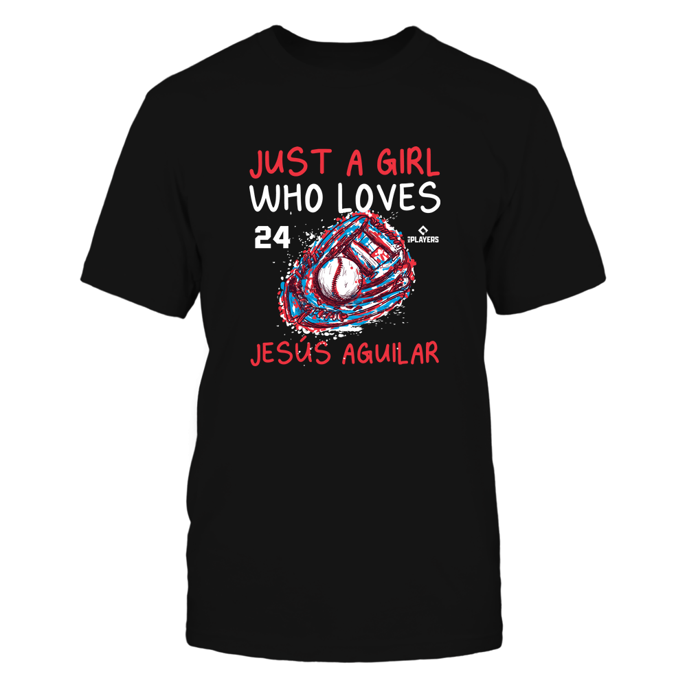 A Girl Who Loves - Jesus Aguilar T-Shirt | Miami Pro Baseball | Ballpark MVP | MLBPA