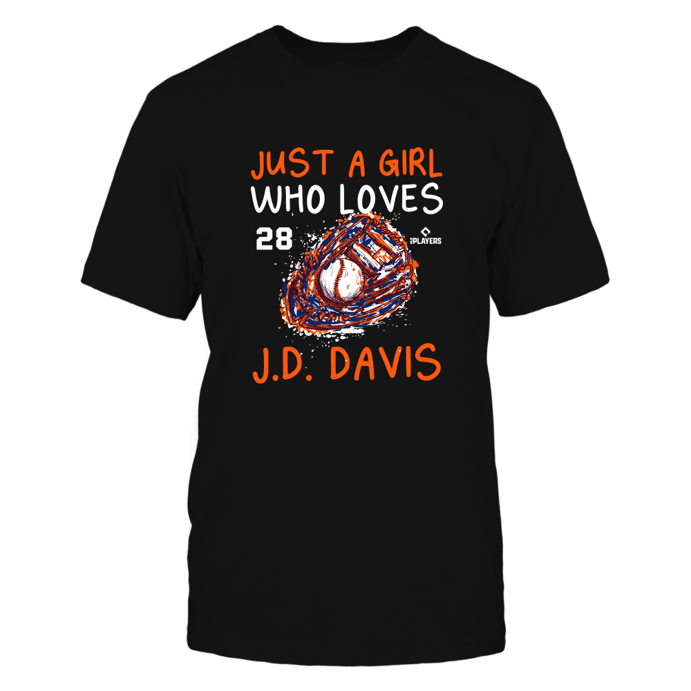 A Girl Who Loves - JD Davis Shirt | New York M Major League Baseball | Ballpark MVP | MLBPA