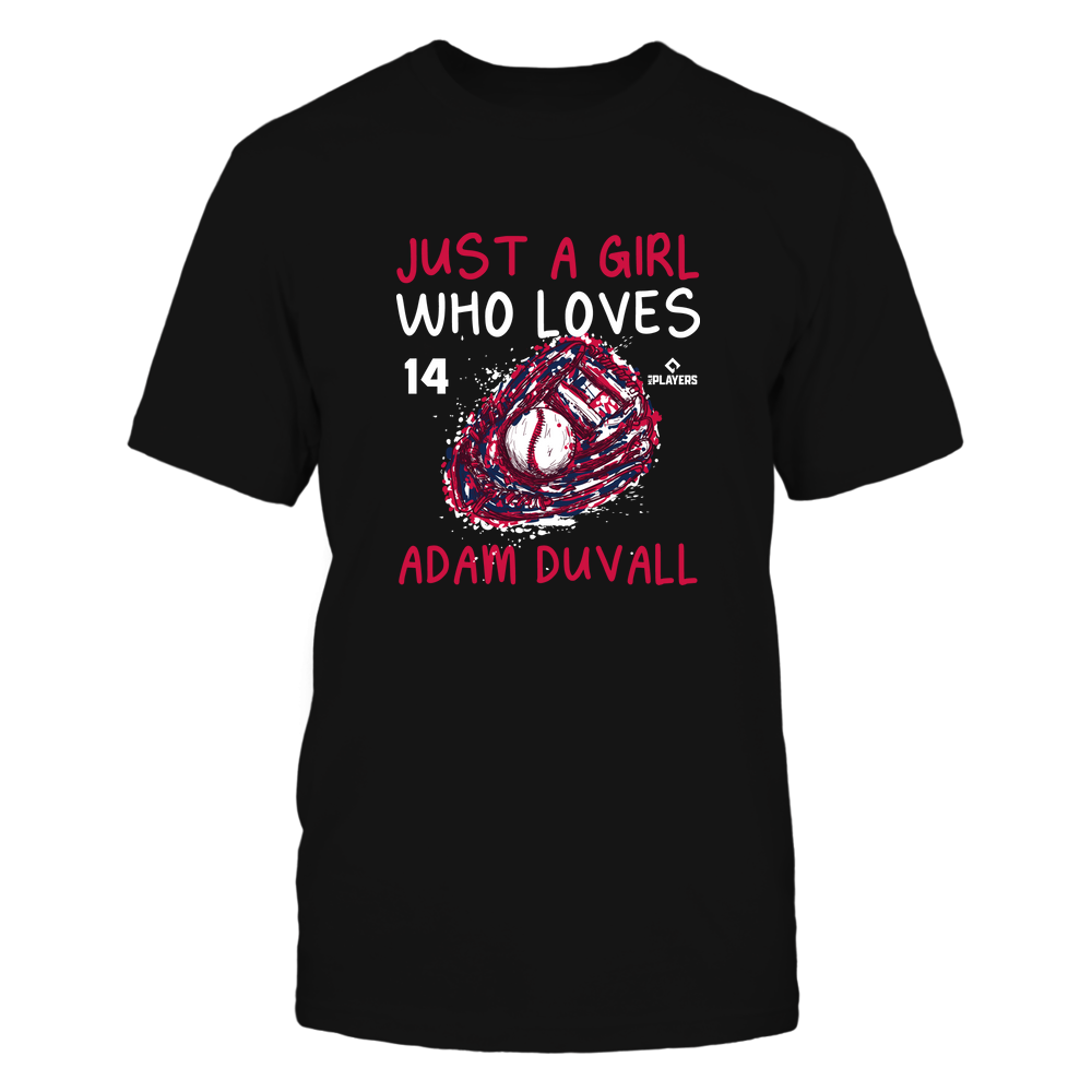 A Girl Who Loves - Adam Duvall Shirt | Atlanta Major League Baseball | Ballpark MVP | MLBPA