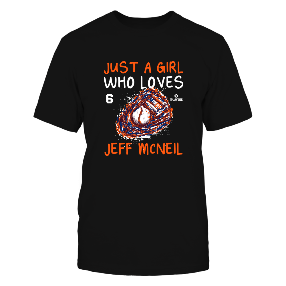 A Girl Who Loves - Jeff McNeil T-Shirt | New York M Pro Baseball | Ballpark MVP | MLBPA