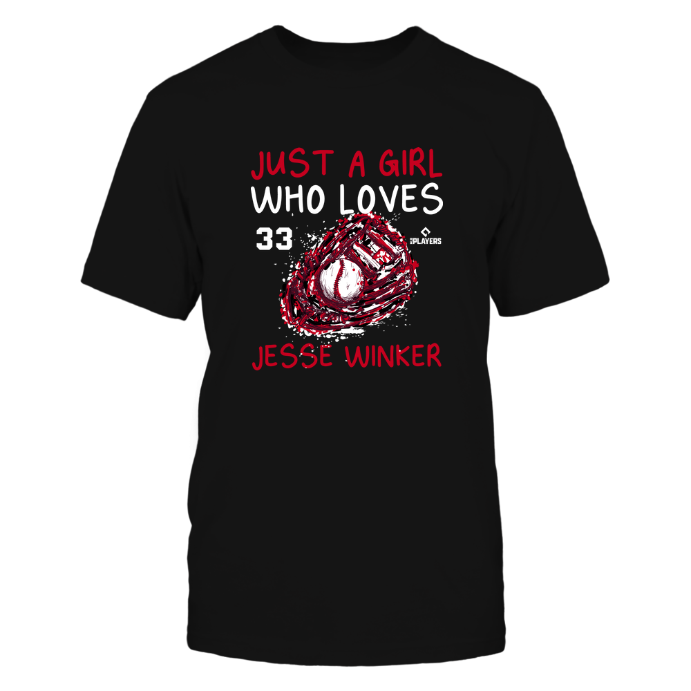 A Girl Who Loves - Jesse Winker T-Shirt | Cincinnati Pro Baseball | Ballpark MVP | MLBPA