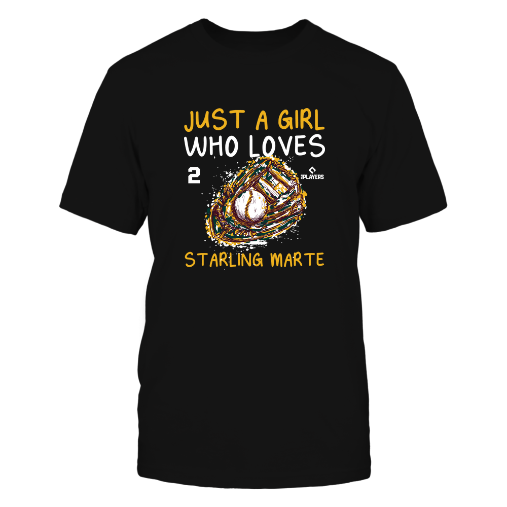 A Girl Who Loves - Starling Marte T-Shirt | New York M Pro Baseball | Ballpark MVP | MLBPA