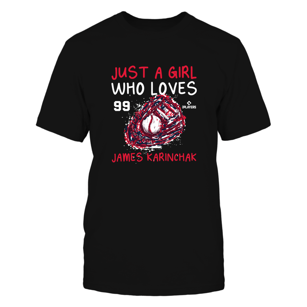 A Girl Who Loves - James Karinchak Tee | Cleveland Baseball | MLBPA | Ballpark MVP