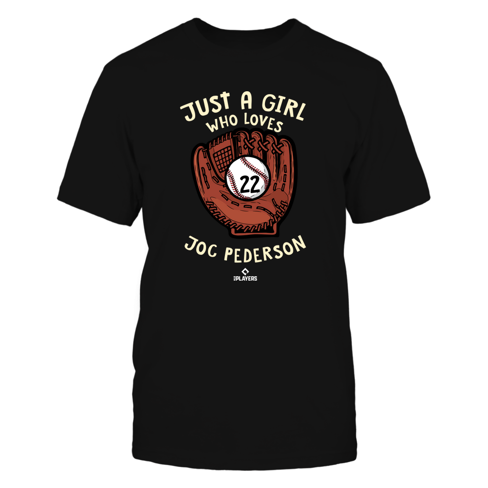 A Girl Who Loves - Joc Pederson T-Shirt | Atlanta Pro Baseball | Ballpark MVP | MLBPA