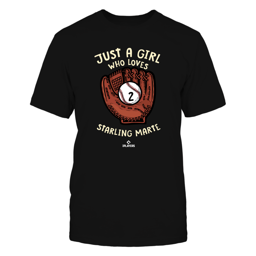 A Girl Who Loves - Starling Marte T-Shirt | New York M Pro Baseball | Ballpark MVP | MLBPA