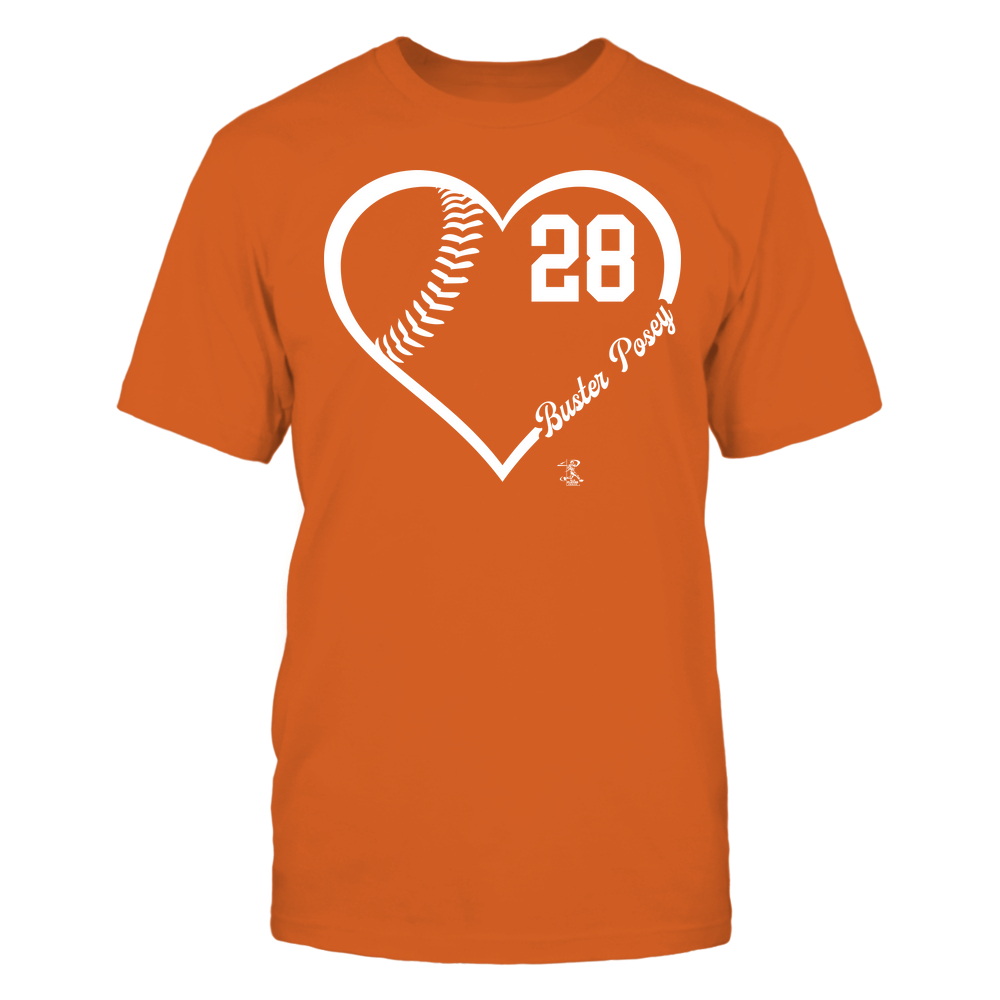 Heart Jersey Number Buster Posey T Shirt San Francisco Pro Basebal BallPark MVP