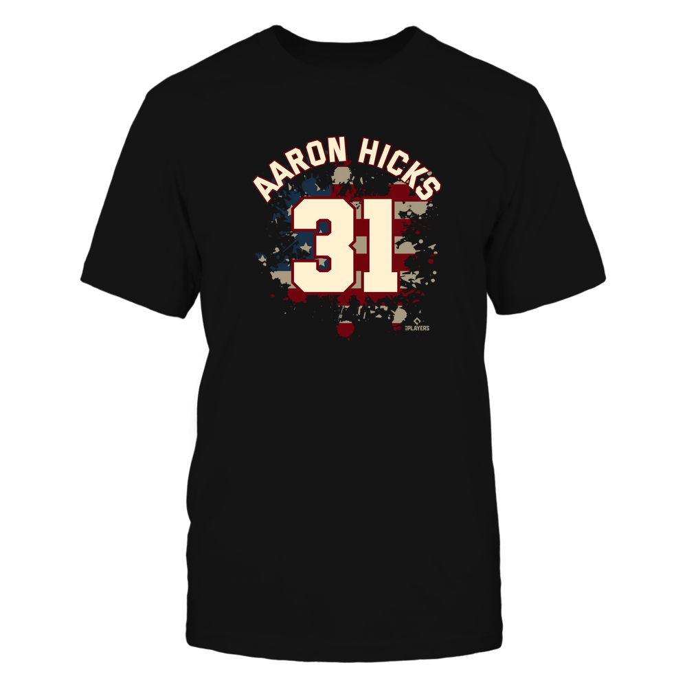 Vintage Flag - Aaron Hicks T-Shirt | New York Y Pro Baseball | Ballpark MVP | MLBPA